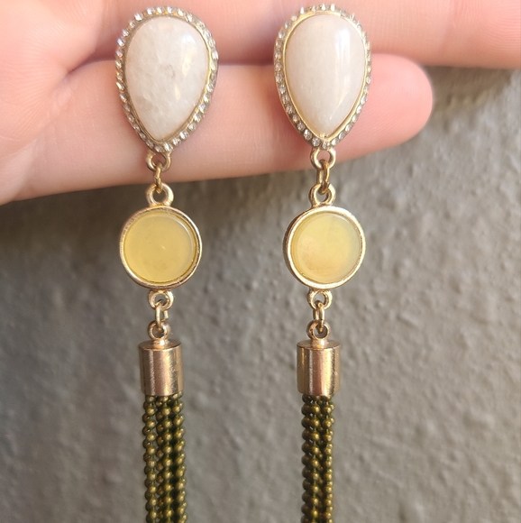 Express Gold Fringe Earrings - Picture 2 of 4